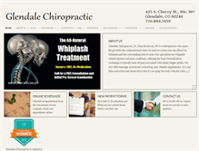 Tablet Screenshot of glendalecochiropractic.com